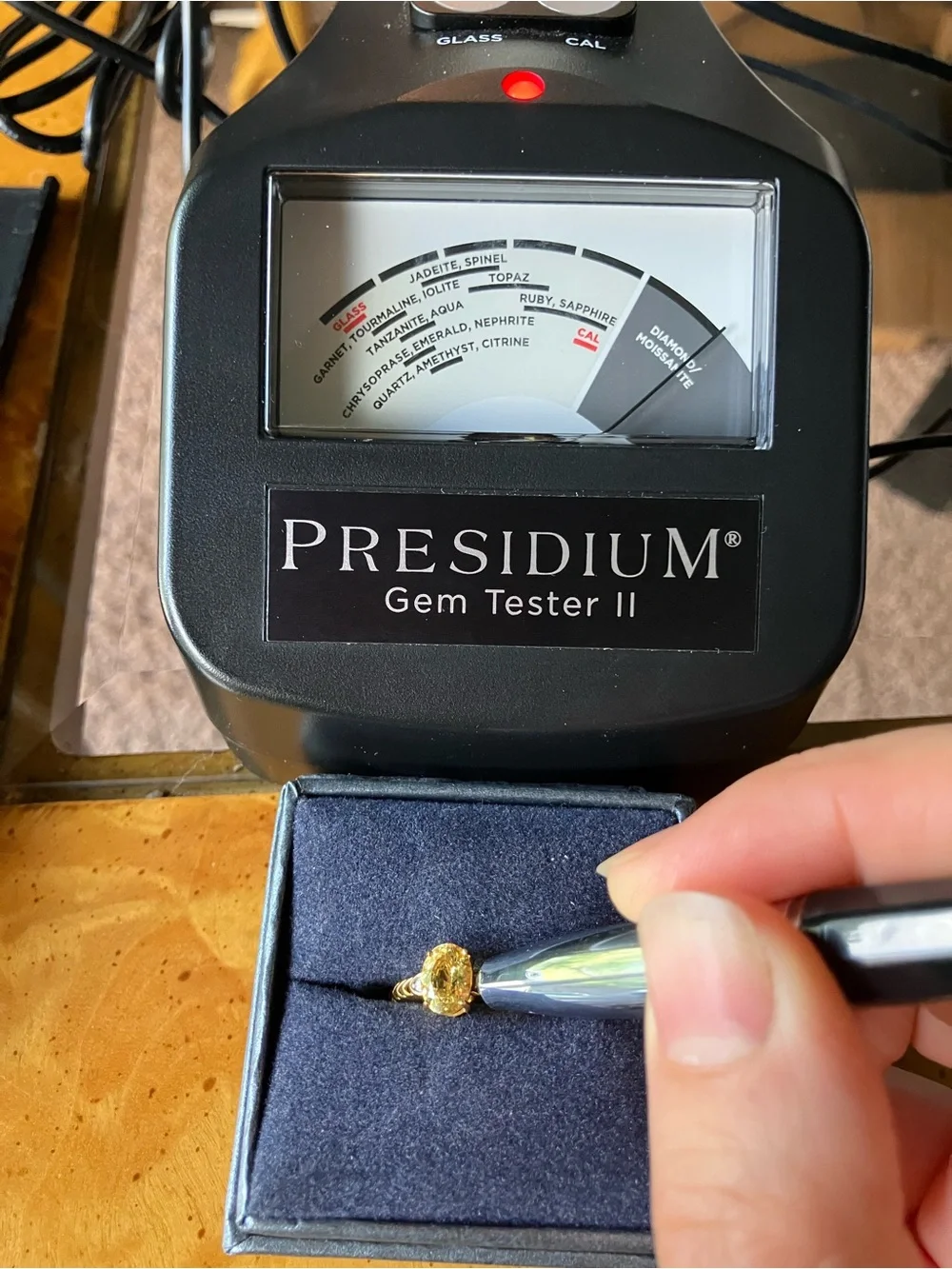 Golden Apatite Lab Grown Diamond Ring Size 7